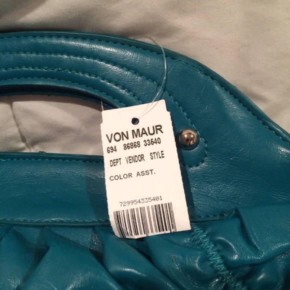 Von Maur “Chateau” Teel Bag & Maroon “Matrix” Bag - Picture 4 of 6